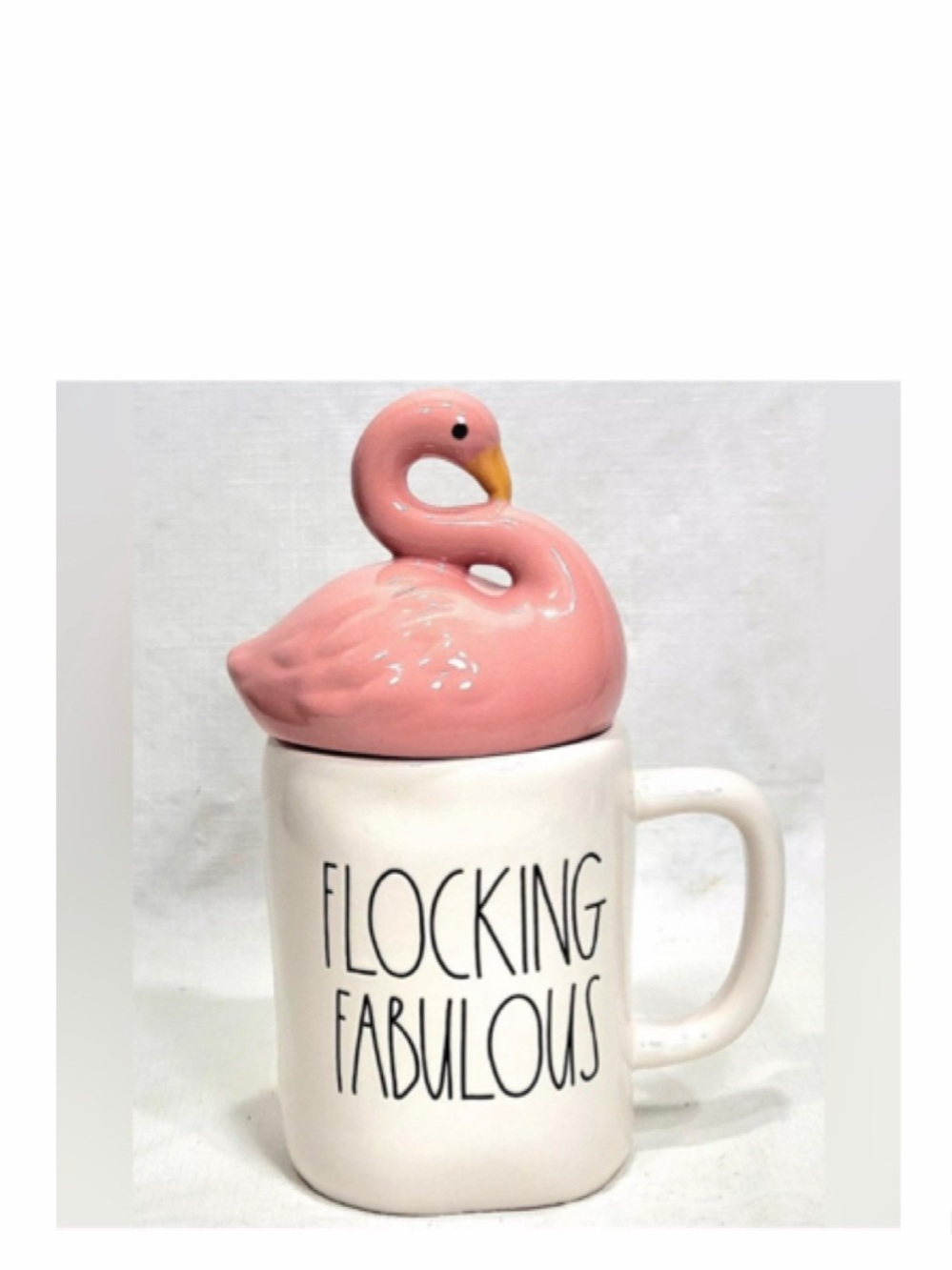 NEW Rae Dunn Pink Flamingo Mug Flocking Fabulous Mug ๐ฆฉ